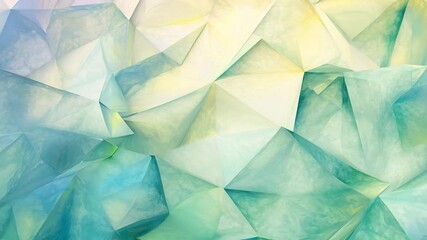 Poster - Abstract geometric shapes in soft colors create a calming atmosphere reminiscent of a serene mountain landscape
