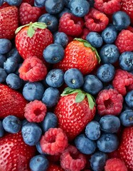 Wall Mural - A close-up of fresh berries