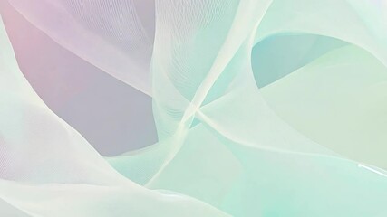 Poster - Soft pastel abstract design with flowing lines and gentle colors in a harmonious arrangement