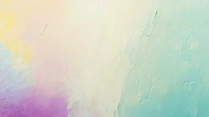 Poster - Soft pastel abstract background blending shades of pink, blue, and yellow in a serene, artistic composition