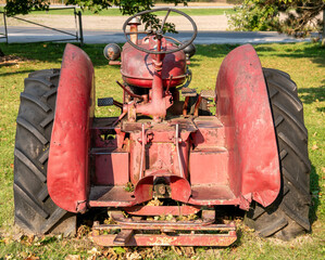 old tractor in the field