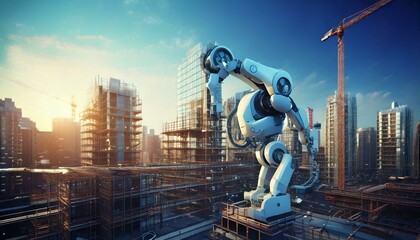 generative AI. Modern robots build office buildings