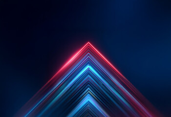 Aufkleber - A glowing red and blue arrow points upward against a dark blue background.