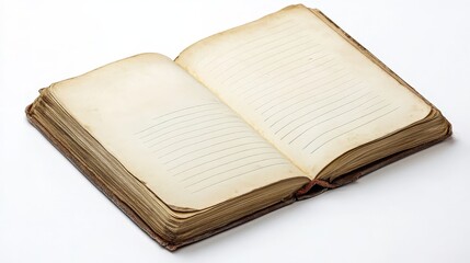 Poster - Artistic depiction of a diary page on a pristine white backdrop, emphasizing the clean lines and classic layout