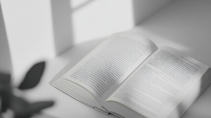 Poster - Artistic white backdrop featuring a diary page filled with text, highlighting the smooth texture and neat presentation of the content