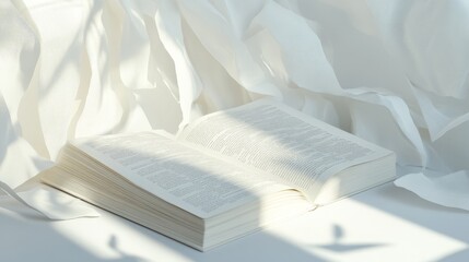 Poster - Artistic white backdrop featuring a diary page filled with text, highlighting the smooth texture and neat presentation of the content