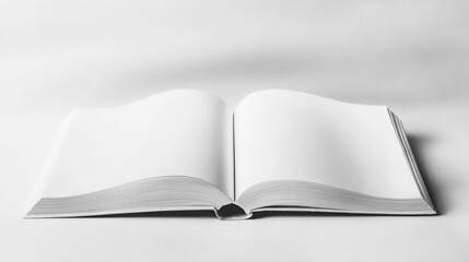 Poster - Artistic white backdrop with a diary page spread, emphasizing the smooth texture and organized design