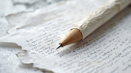 Poster - Artistic white background with a diary page containing text, showcasing the smooth texture and clarity of the writing