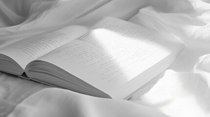 Poster - Artistic white background with a diary page containing text, showcasing the smooth texture and clarity of the writing
