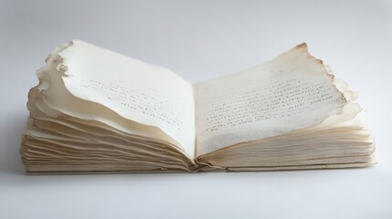Poster - Artistic white background with a diary page containing text, showcasing the smooth texture and clarity of the writing