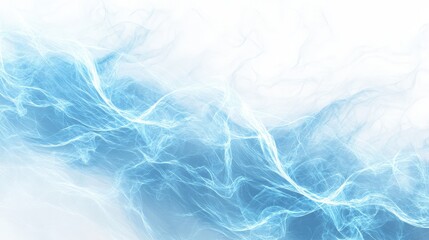 Aufkleber - Artistic white surface displaying a striking electric blue wave of energy, with intricate glowing lines suggesting a futuristic and dynamic design