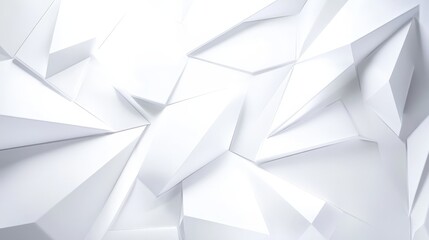 Poster - Clean white backdrop featuring innovative abstract light technology shapes