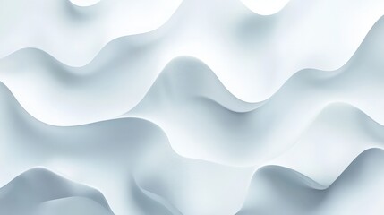 Poster - Clean white backdrop featuring innovative abstract light technology shapes