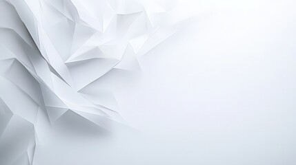 Poster - Clean white backdrop featuring innovative abstract light technology shapes