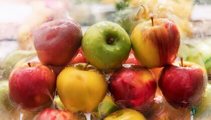 Wall Mural - Fresh apples in a display