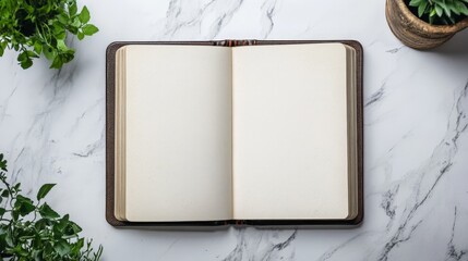 Poster - clean white canvas featuring an open diary page, capturing its neat handwriting and classic book des