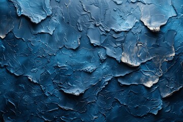 Poster - Navy Blue Grunge Abstract Background with Stucco Texture