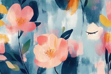 Gratitude artwork featuring gentle abstract shapes and colors that evoke feelings of calmness and positivity