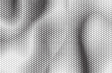 Triangle Shapes Vector Abstract Geometric Technology Oscillation Wave Isolated on Light Background. Halftone Triangular Retro Simple Pattern. Minimal 80s Style Dynamic Tech Wallpaper