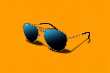 Wall Mural - Minimalist line art of a pair of sunglasses, with sleek lines and clean design capturing the essence of cool and stylish simplicity, symbolizing elegance and taste