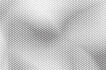 Aufkleber - Black and White Triangle Dots Background. Halftone Effect Gradient Backdrop. Grunge Halftone Background with dots