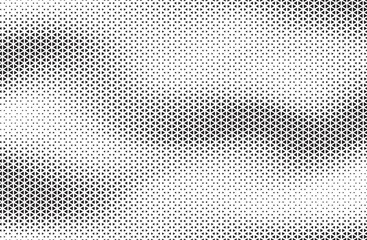 Aufkleber - Black and White Triangle Dots Background. Halftone Effect Gradient Backdrop. Grunge Halftone Background with dots