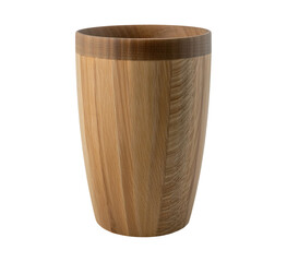 Wall Mural - Wood drink cup isolated on transparent background