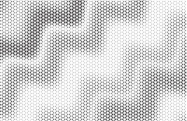 Aufkleber - Black and White Triangle Dots Background. Halftone Effect Gradient Backdrop. Grunge Halftone Background with dots