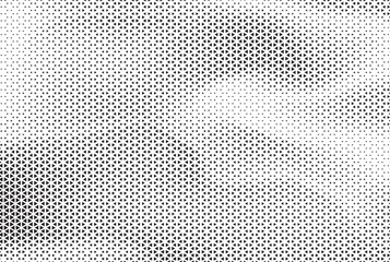 Aufkleber - Black and White Triangle Dots Background. Halftone Effect Gradient Backdrop. Grunge Halftone Background with dots