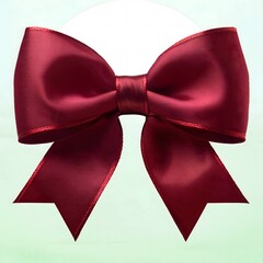 Festive Christmas bow clip art isolated on white background.