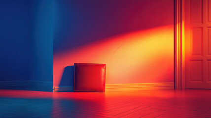 Poster - Debt collection through legal channels empty wallet symbolizes the impact of bankruptcy judgments