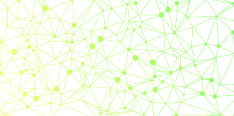 Abstract green and white geometric pattern with connected dots.