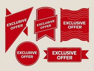 set of exclusive offer labels for sale