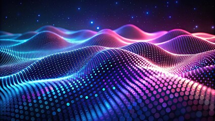 abstract futuristic background with glowing particles