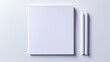 © Alpha - A simple A4 white paper template with delicate shadows along the bottom and side edges, isolated on a pristine white background, ultra-realistic detail