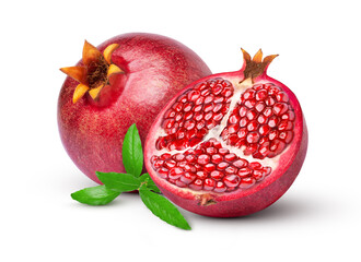 Poster - Pomegranate on white