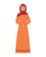 Canvas Print - muslim woman wearing casual attire