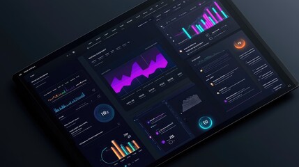 Poster - Business dashboard with generative AI applications in investment, project management, and data
