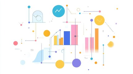 Poster - Generative AI icons for project management, funding, and analytics in a business context