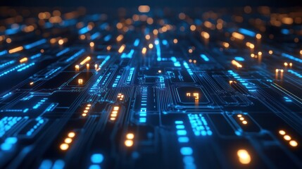 Poster - computer screen with binary numbers highlighted as they move rapidly,