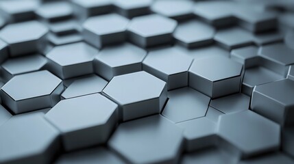 Aufkleber - a sleek hexagonal abstract 3d background composed of translucent hexagons in varying sizes,