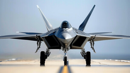 Poster - modern stealth fighter jet 