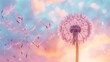 © ifoto - A dandelion with its seeds being blown away by the wind, symbolizing fading moments and memories.