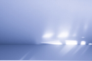 Fototapete - wall interior background, studio and backdrops show products.with shadow from window color white and