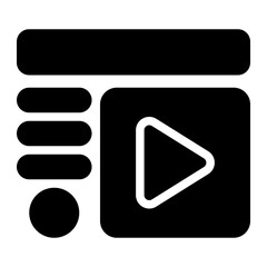 multimedia option glyph icon
