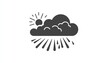© Abdul - Minimalist glyph icon depicting light cloud cover.