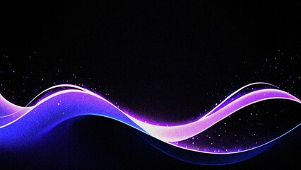 Black color gradient background blurred neon color flow, grainy texture effect, futuristic banner design