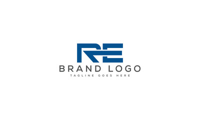 RE logo design vector template design for brand.