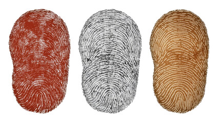 Poster - Biometric Fingerprint Symbols Set Showcasing Unique Identity Patterns Generative AI