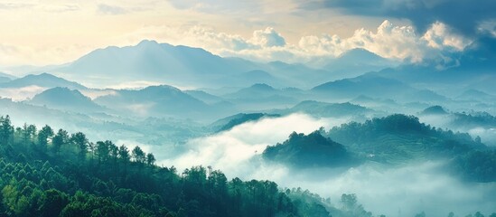 Poster - Cloud Sky With Fog In Morning